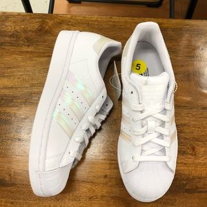 NWT ADIDAS Superstar Sneaker - Pastel Iridescent - Really size 7!